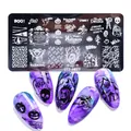 Halloween nail stamping plate STZ-FB17 with pumpkins and ghosts for nail art designs - Steel Plate Fb-17 (single Bare Piece)