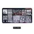 Christmas nail art stamping plate STZ-FB18 with snowflakes and holiday patterns - Steel Plate Fb-18 (single Bare Piece)