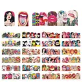 Pop-Art Nageltattoos mit klassischen Filmstars und Comicfiguren-Mustern - Marvel DC Berühmtheiten Porträt Serie (BN349-360)