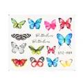 STZ-989 colorful butterfly nail water decals with artistic watercolor hand-painted patterns - Hand-drawn Watercolor Butterfly (STZ-989)
