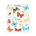 STZ-991 butterfly nail water transfer stickers with colorful watercolor design - Colorful Series Butterfly (STZ-991)