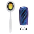 Imán para uñas efecto ojo de gato con mango y uña de efecto magnético morado oscuro C-04 - Imán de Efecto Diagonal (C-04)