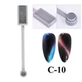 Herramienta imán C-10 de doble punta para manicura con efecto ojo de gato pro - Imán Gris de Doble Cabezal (C-10)