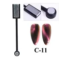 Imán de doble punta C-11 para diseño de uñas ojo de gato en esmalte púrpura - Imán Negro de Doble Cabezal (C-11)