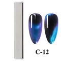Imán para uñas efecto ojo de gato C-12 con acabado galaxia azul profundo - Tira Magnética Fuerte (C-12)