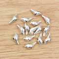 DIY silver alloy 3D bird charms for handmade jewelry making necklaces and bracelets - Antique Silver