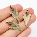 Drei Bronze-Pfeilanhänger aus Legierung für DIY-Schmuck mit Retro-Stammesmustern - Bronze