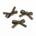 Drei Schleifen-Anhänger aus Bronze-Legierung mit Spitze für DIY-Schmuck-Zubehör - Bronze