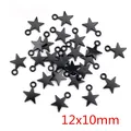 Matte black alloy pentagram star pendant charm for DIY jewelry making 12x10mm size - Star Shape (AG5-14) / 12x10mm