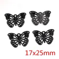Set of four black metal butterfly hollow charms for DIY jewelry making 17x25mm - Butterfly Hollow Shape (AG5-15) / 17x25mm