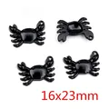 Set of four black alloy crab charms 16x23mm for DIY jewelry making necklaces and bracelets - Crab Shape (AG5-17) / 16x23mm