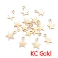 Star-shaped alloy pendants in KC gold finish for DIY jewelry and necklace making - KC Gold