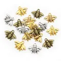 Three colors of alloy bee charms for DIY necklaces and bracelets, 20x16mm size - Random Mixed