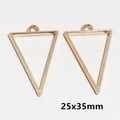 Pendentifs triangle dorés 25x35mm pour la création de bijoux en résine DIY - 25 x 35 mm