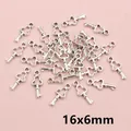 Antique silver crown heart key pendants, 16x6mm alloy charms for DIY jewelry making - Crown Heart Style (R3-41)
