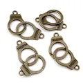 Antique bronze handcuff pendants featuring FREEDOM engraving for DIY jewelry accessories - Small Style / Bronze