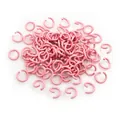 Confezione di anellini metallici rosa per la creazione di gioielli e accessori fai-da-te - Rosa