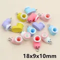Detailed view of 18x9x10mm mini resin shoe charms for DIY jewelry and keychain making - Mini Cartoon Boot Style(H1-18)