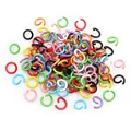 Set di 200 anellini aperti colorati da 6-10mm in metallo laccato per creazione gioielli - Multicolore