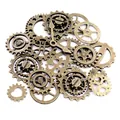 50g verpakking bronskleurige steampunk tandwielen en klok charms voor DIY sieraden maken - Bronskleurig (50 G Per Verpakking)