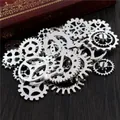 Industriële steampunk zilveren legering tandwielen en wijzers voor DIY sieraden en ambachten - Antiek Zilver (50 G Per Verpakking)