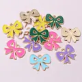 Colgantes de lazo coloridos de aleación esmaltada para creación de joyas DIY - Colores Mezclados al Azar