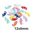 Pendenti a forma di cavalluccio marino in smalto 12x6mm per creazione gioielli fai da te - Stile Cavalluccio Marino (E6-30)
