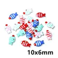 Ciondoli a forma di pesce 10x6mm in acciaio inossidabile smaltato per creazione gioielli - Stile Pesciolino (E6-64)