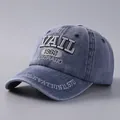 Casquette de baseball en jean bleu marine vintage avec broderie VAIL Colorado 1962 - Réglable / Bleu marine