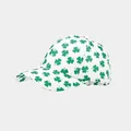 Berretto da baseball bianco con stampa a quadrifoglio verde per il San Patrizio - Taglia unica / Stampa Trifoglio Bianco