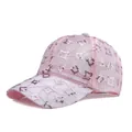 Close-up of pink lace mesh baseball cap featuring shimmering sequins in a geometric pattern - Plain Style Without Badge / Pink Breathable Lace Plain