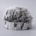 Lustige graue Perückenkappe mit Digital-Camo-Stirnband für trendigen Hip-Hop-Style - Graue Camo Schiebermütze / Graue Perücke