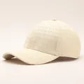 Detailed view of the waffle texture and stitching on an off-white baseball cap - Small Grid / Off White
