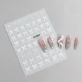 Sweet white bow-knot nail art stickers featuring variety shapes for manicures JO-2801 - White Bow-knot Style (JO-2801)