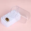 Manicure drill bit cleaner box with nylon and brass brushes for nail salon tool storage - Storage Box With Dual Head Brush (S200) / White