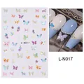 Detailansicht der L-N017 Laser-Hologramm Schmetterling Nagelaufkleber und Anwendung - Holographischer Schmetterlingsstil(L-N017)