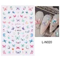 Details der L-N020 Laser-Schmetterling-Nagelaufkleber mit 3D-Aurora-Gradient-Effekt - L-n020 (nackter Film)