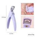 Cortauñas profesional en forma de U morado claro para manicura de uñas postizas - Cortauñas En U / Púrpura