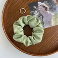 Satin Haargummi in Morandi Hellgrün mit glänzender Textur für elegante Frisuren - Apfelgrün