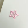 Horquilla de estrella rosa en metal con acabado lacado brillante para niñas - Rosa
