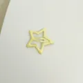 Pinza para el pelo de estrella amarillo crema para niñas con acabado mate liso - Amarillo