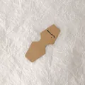 Brown kraft paper display card for earrings with Fashion Jewelry text and hanger hole - Kraft Paper Tag (Fashion Jewelry) / Brown