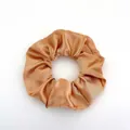 Elegant champagne satin scrunchie with a silky finish and high elastic design - Satin 22