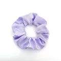 Light purple satin scrunchie with a glossy silk-like finish and elastic pleated design - Satin 32