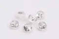 Clear silicone earring backs with S925 sterling silver core in a pack of six - 925 Silver / Silver Platinum Plated