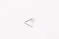 Minimalist S925 sterling silver hollow triangle pendant charm for DIY jewelry making - Triangle