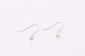 Paire de crochets d'oreilles en argent S925 avec coupelle pour bijoux DIY perles - Argent 925 / Argent