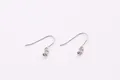 Crochets d'oreilles en argent S925 avec coupelle pour la création de bijoux - Argent 925 / Argent Plaqué Platine