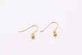 Crochets d'oreilles en argent S925 doré avec plateau à épingle pour perles DIY - Argent 925 / Argent Plaqué Or