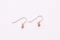 Crochets d'oreilles en argent S925 plaqué or rose avec coupelles pour perles et bijoux - Argent 925 / Argent Plaqué Or Rose
